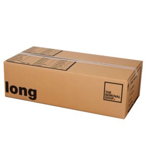 Long cardboard moving box